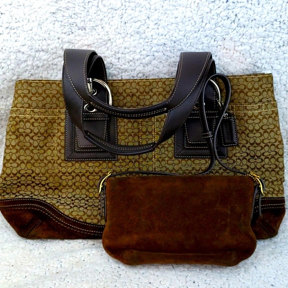 Large Coach purse and mini purse - Picture 1 of 12